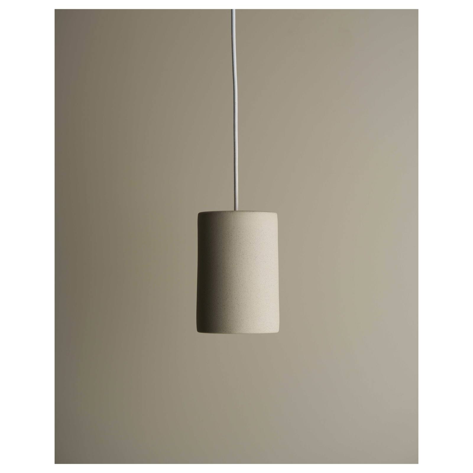 Small Cast Cylinder Pendant, Stone