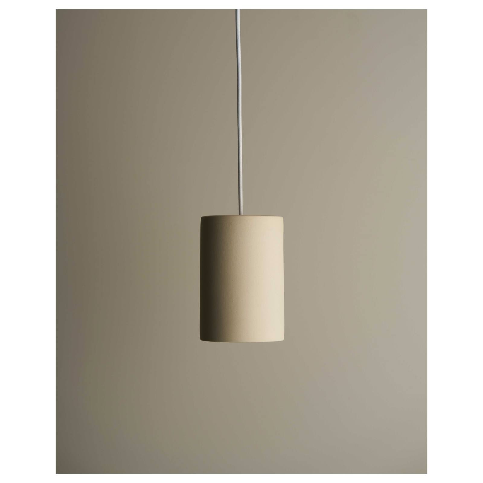 Small Cast Cylinder Pendant, Bone