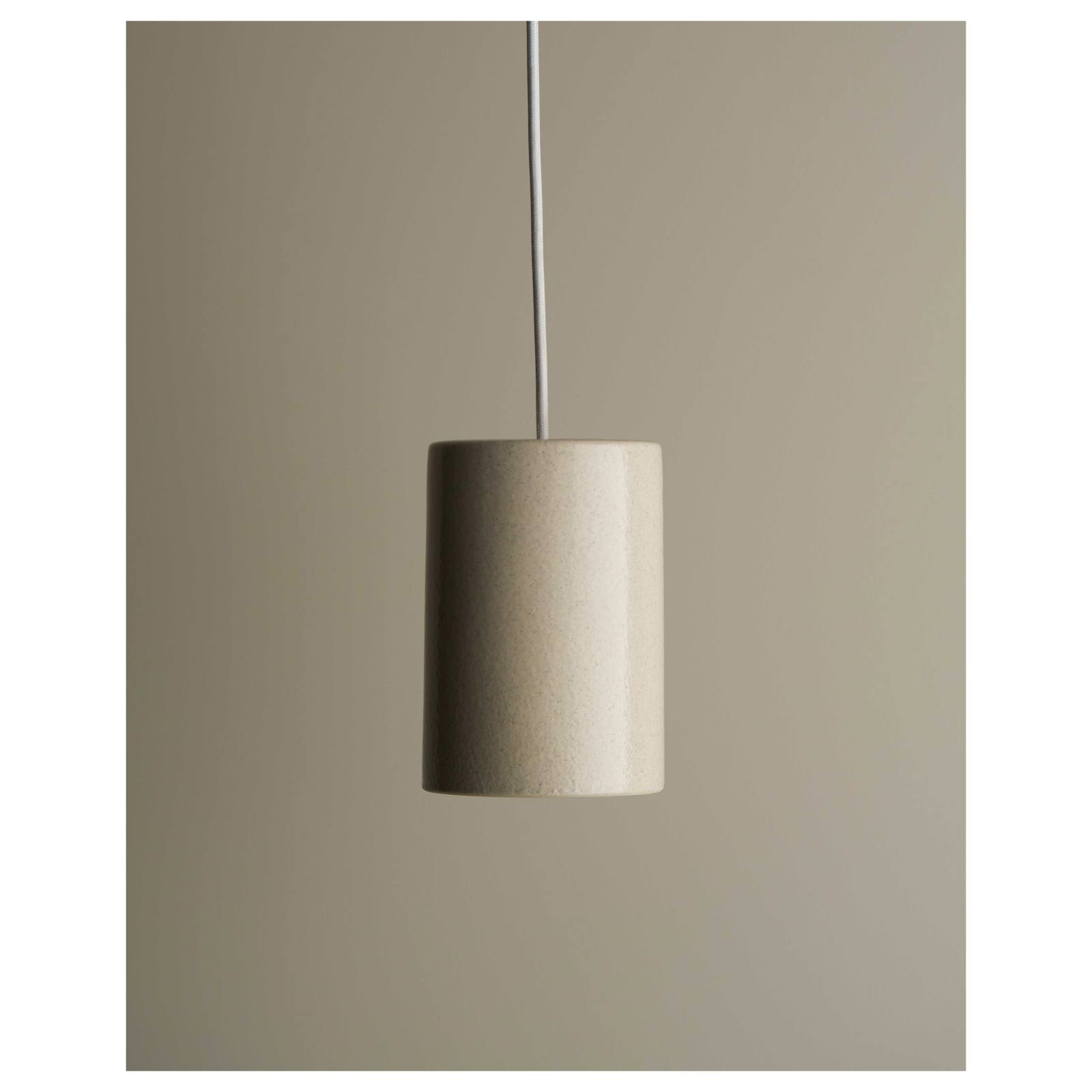 Large Cast Cylinder Pendant, Poppyseed