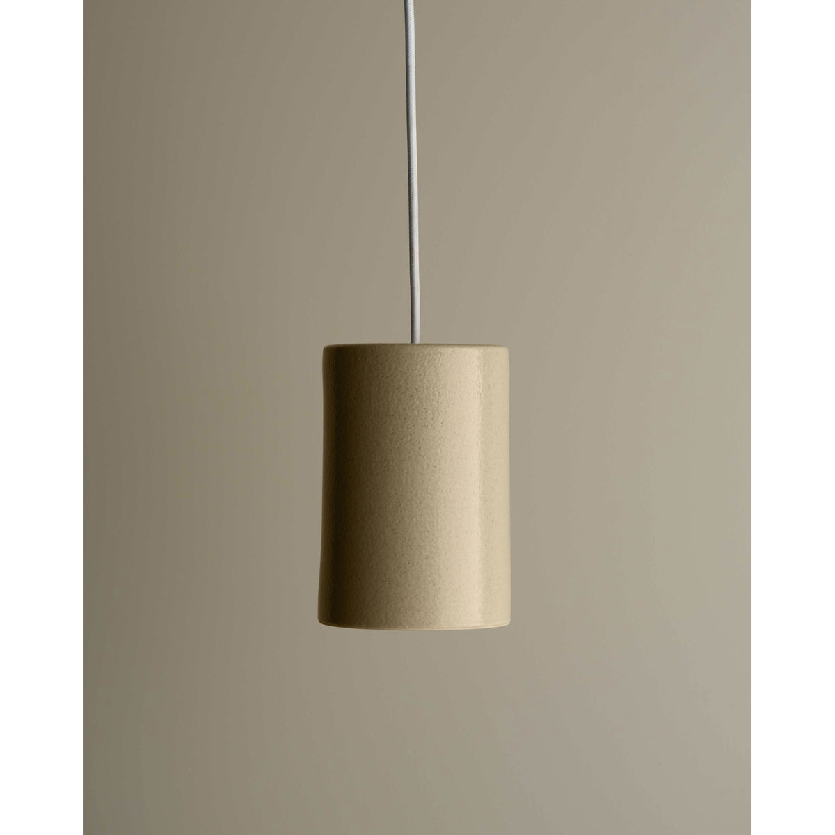 Large Cast Cylinder Pendant, Sand