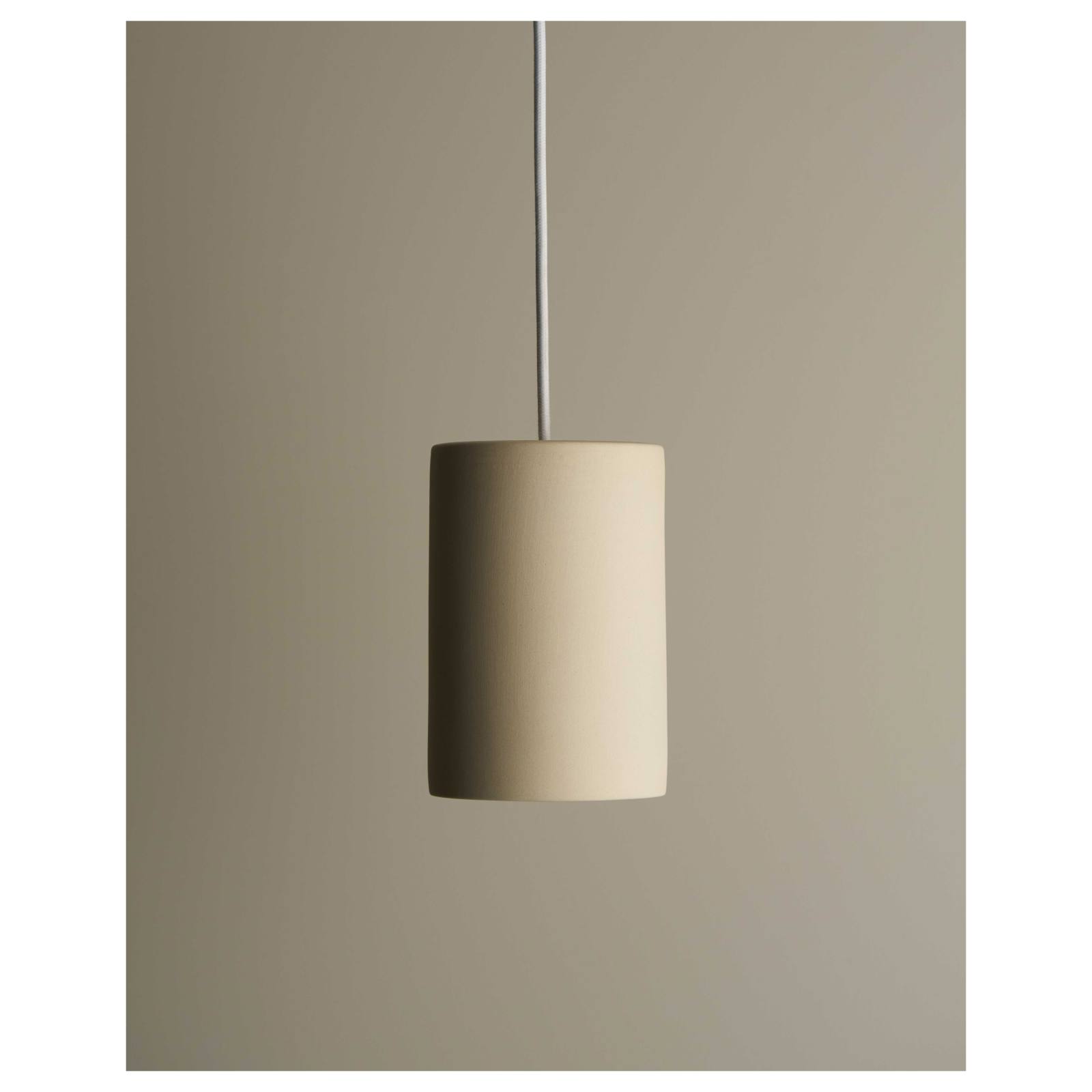 Large Cast Cylinder Pendant, Bone