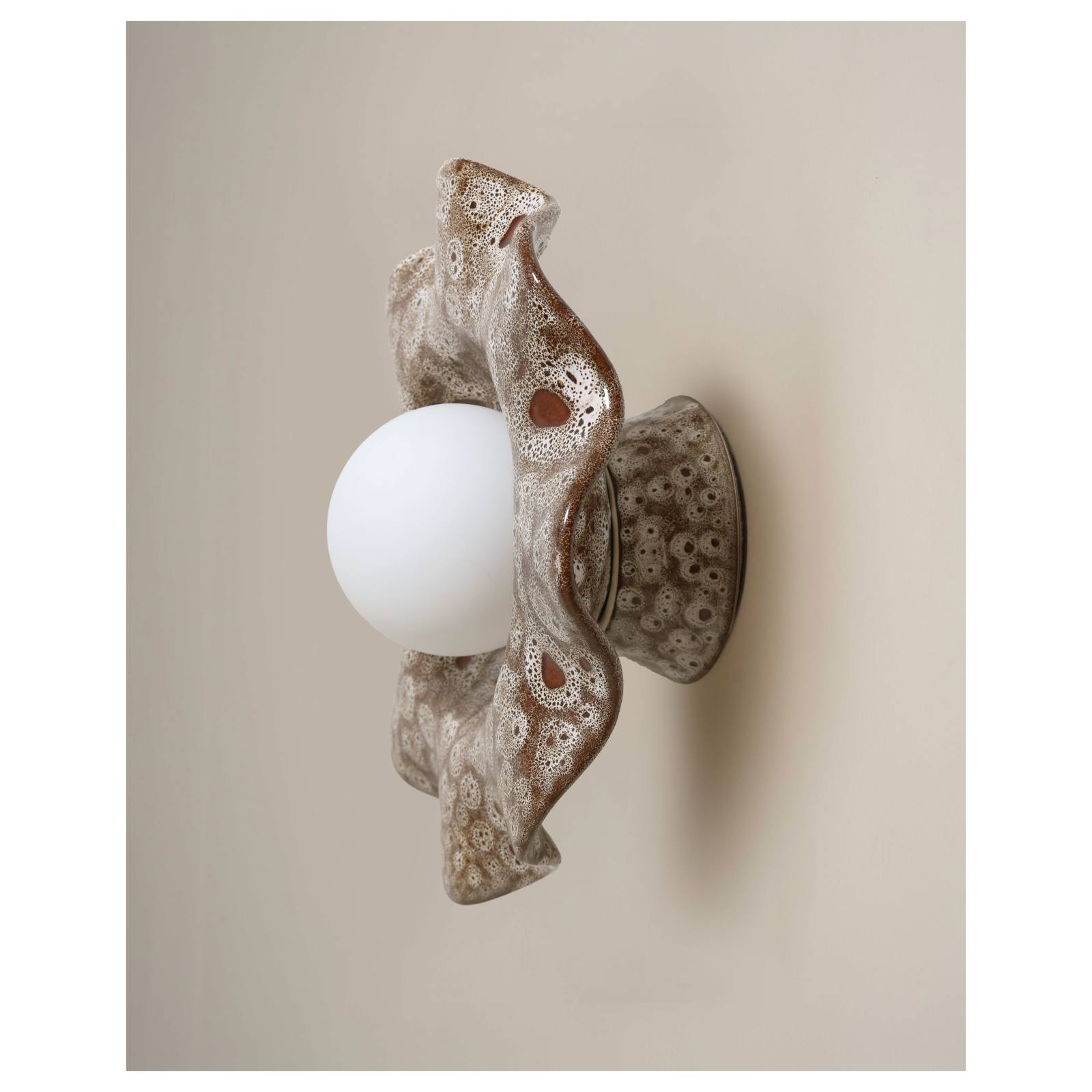 Pearl Wall Sconce, White Ochre
