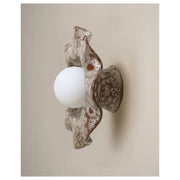 Pearl Wall Sconce, White Ochre