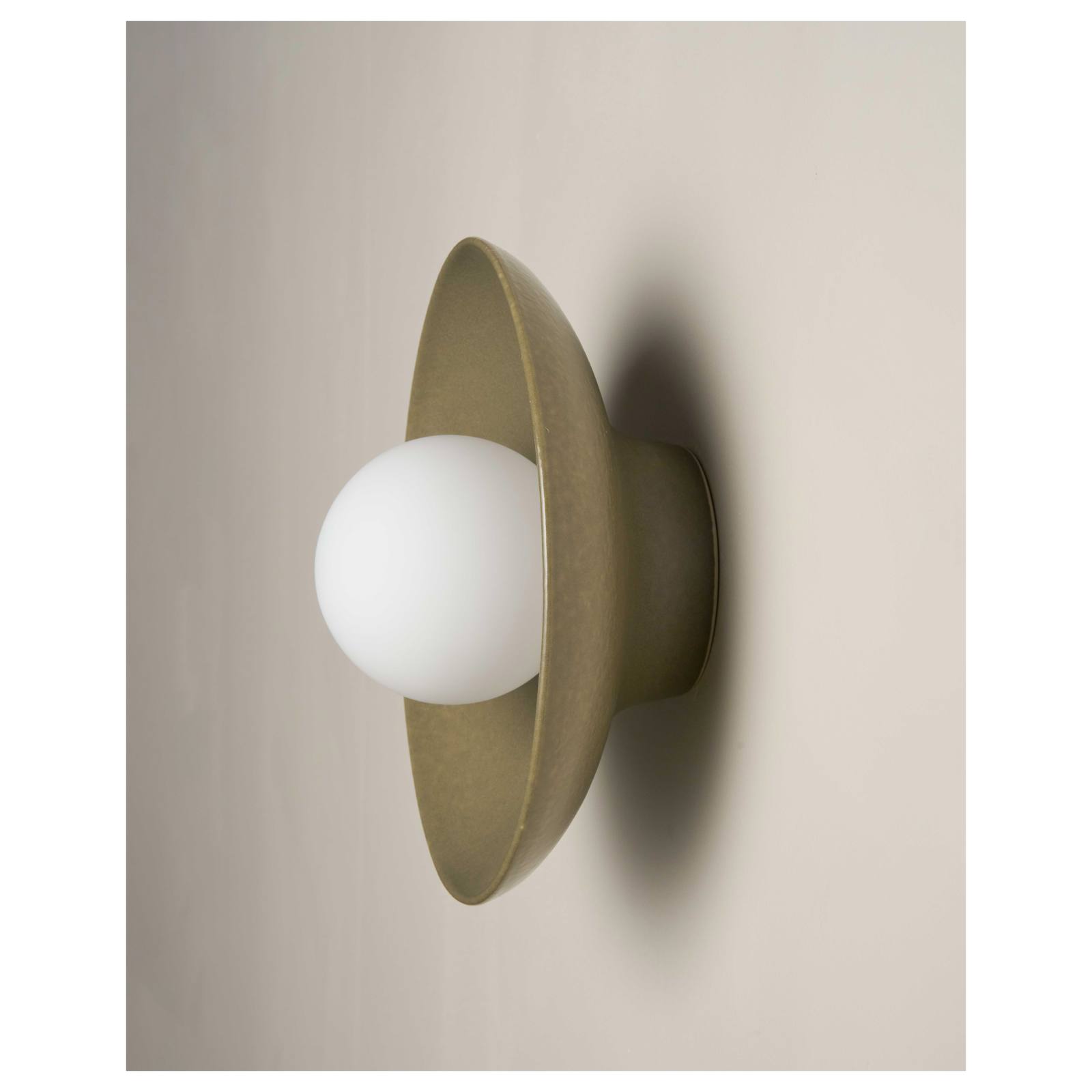 Dish Wall Sconce, Olive
