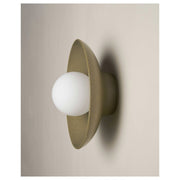 Dish Wall Sconce, Olive