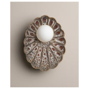 Oyster Wall Sconce, White Ochre