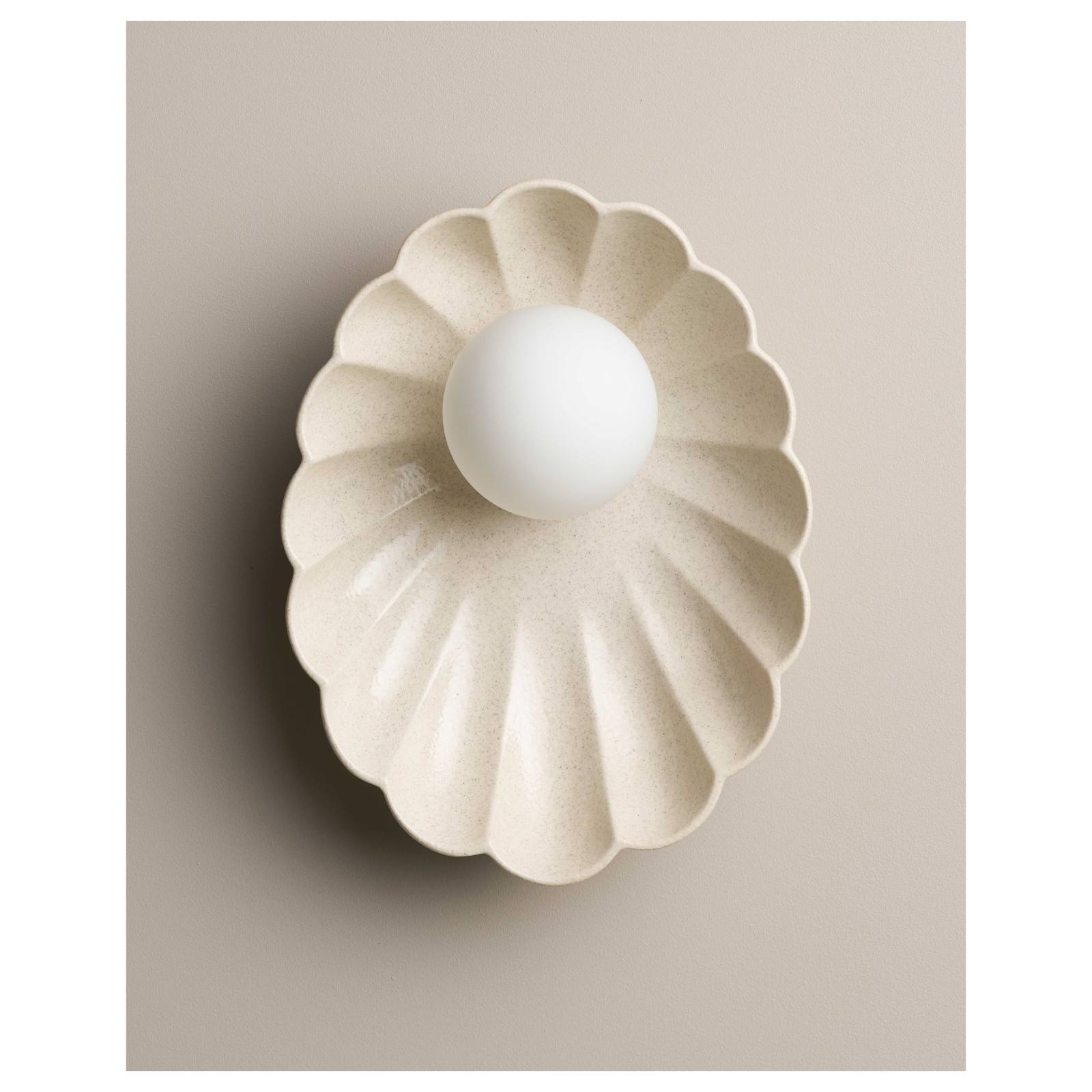 Oyster Wall Sconce, Poppyseed