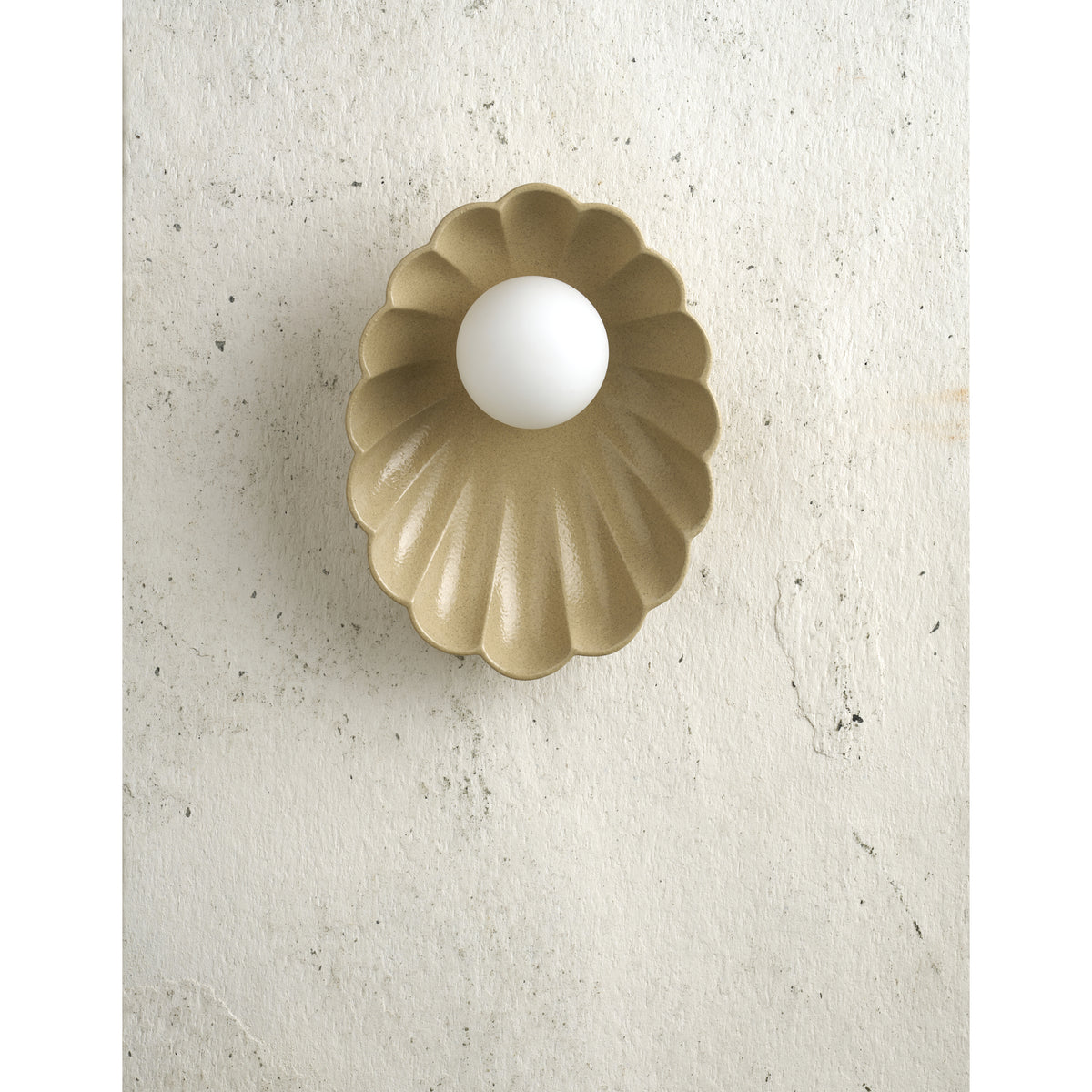 Oyster Wall Sconce, Sand