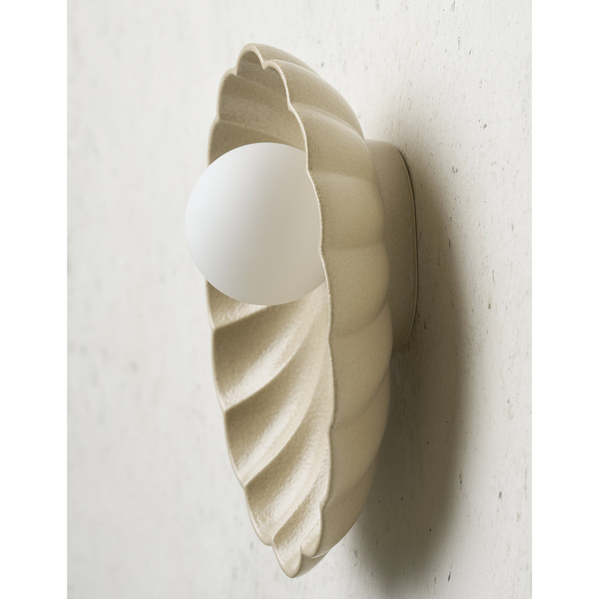 Oyster Wall Sconce, Sand