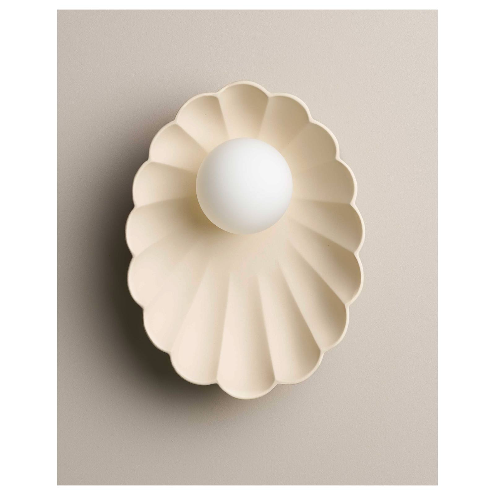Oyster Wall Sconce, Bone