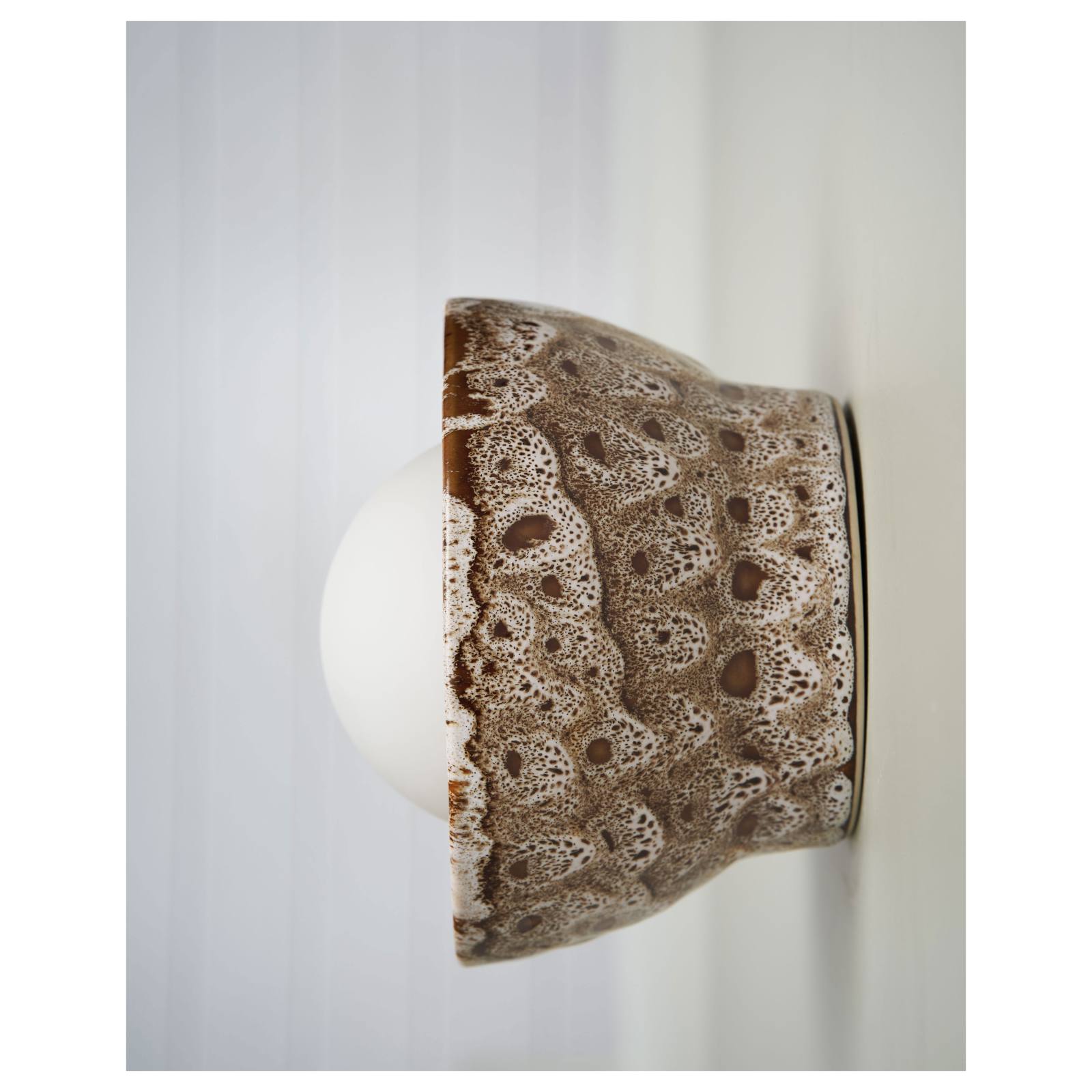 Small Bowl Wall Sconce, White Ochre