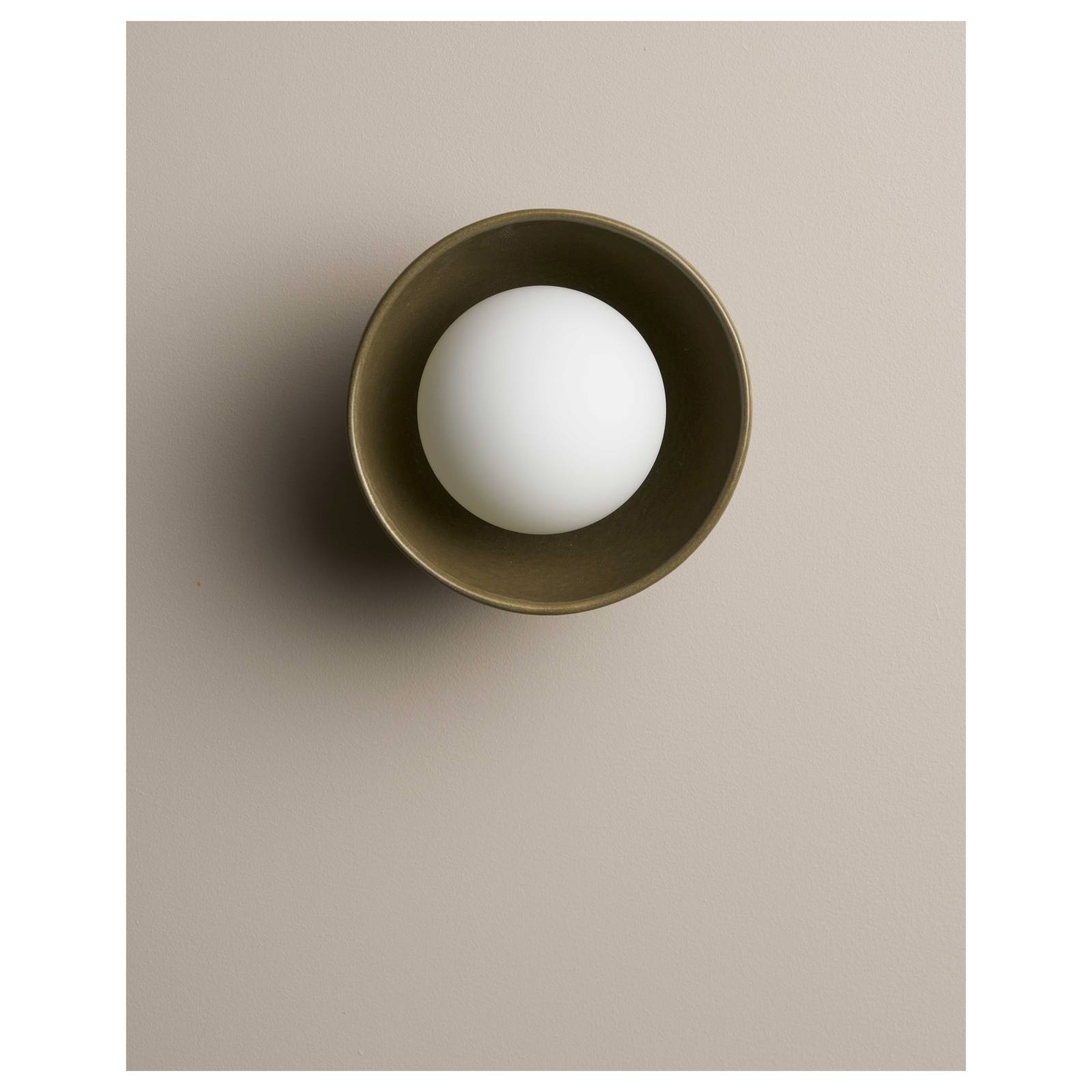 Small Bowl Wall Sconce, Olive