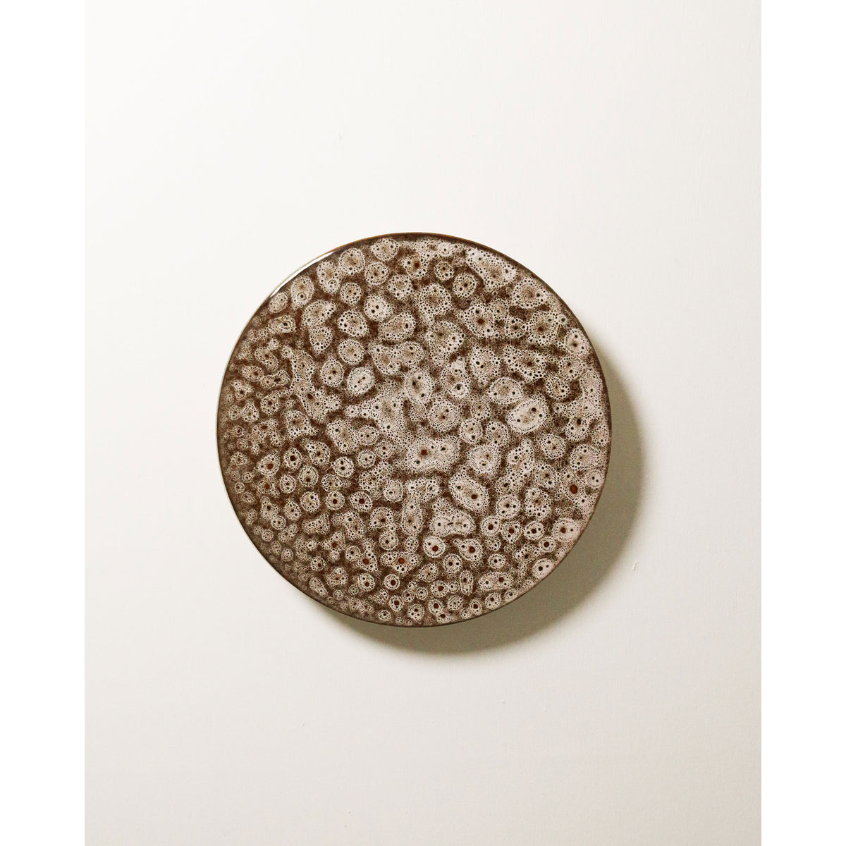Large Backlit Disc Wall Light, White Ochre