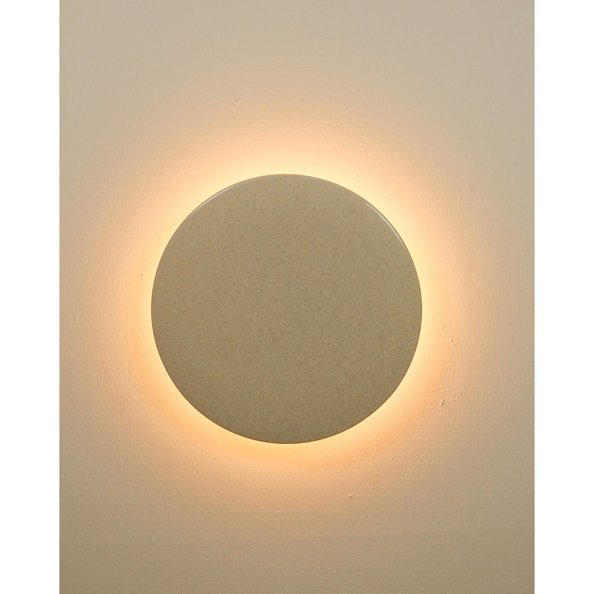 Large Backlit Disc Wall Light, Poppyseed