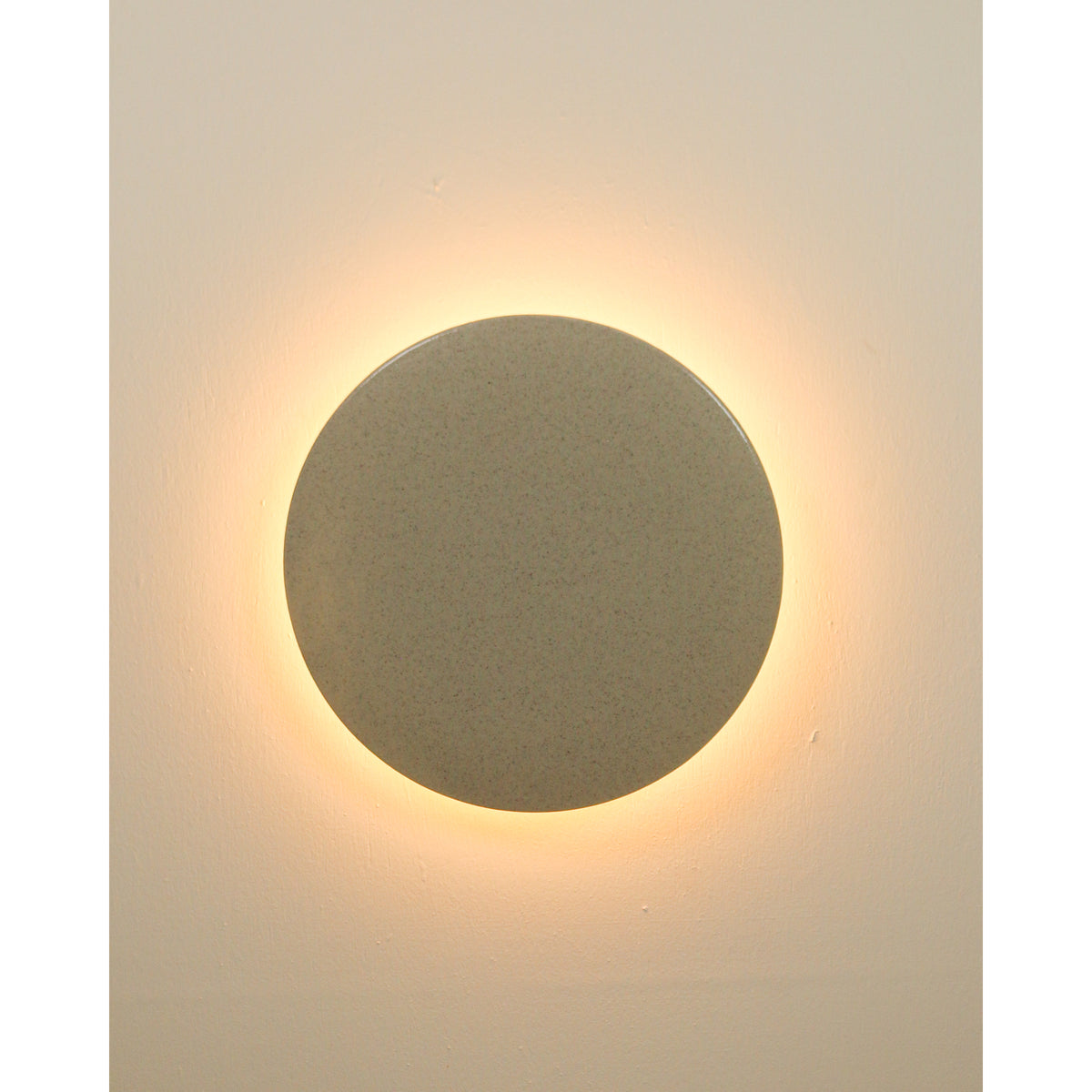 Large Backlit Disc Wall Light, Shale