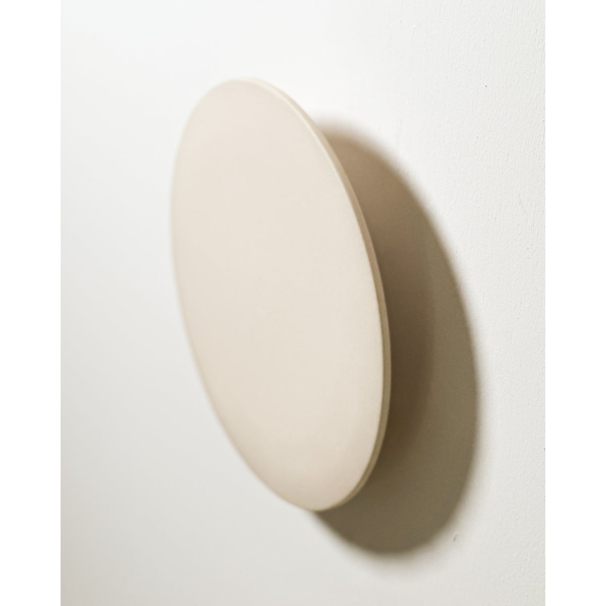 Large Backlit Disc Wall Light, Bone
