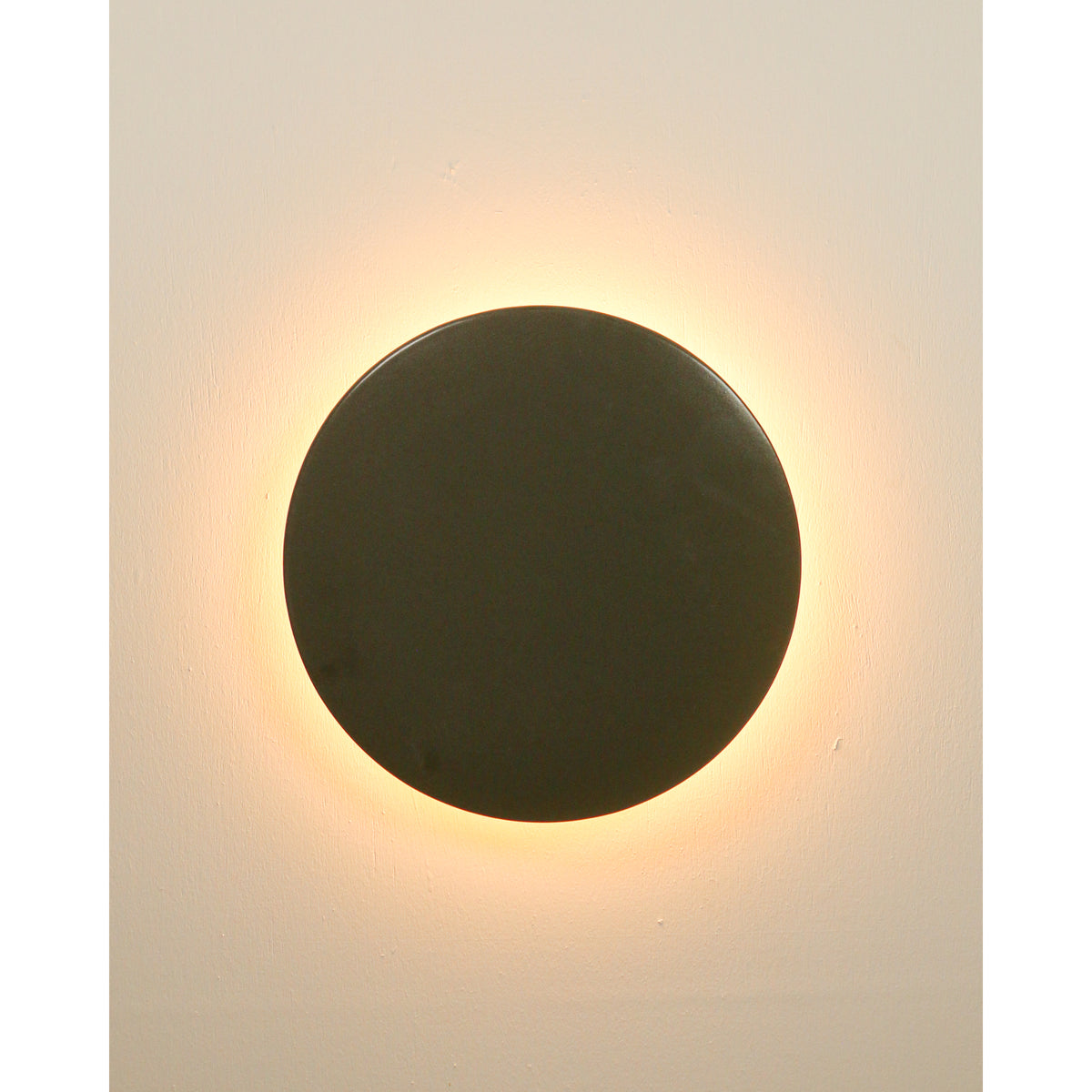Large Backlit Disc Wall Light, Olive
