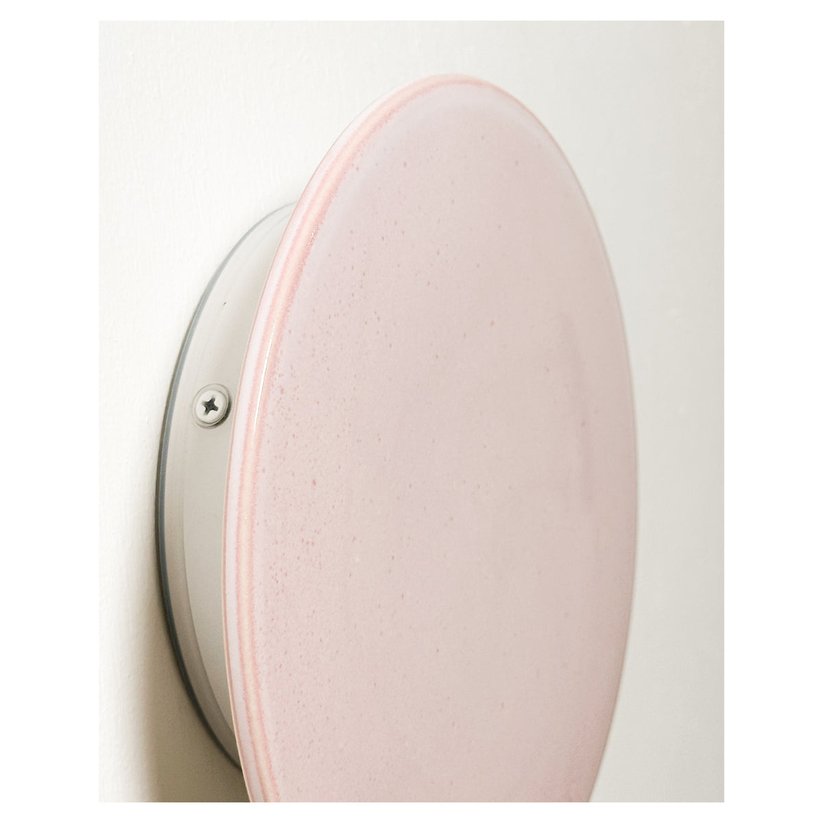 Small Backlit Disc Wall Light, Rose Quartz