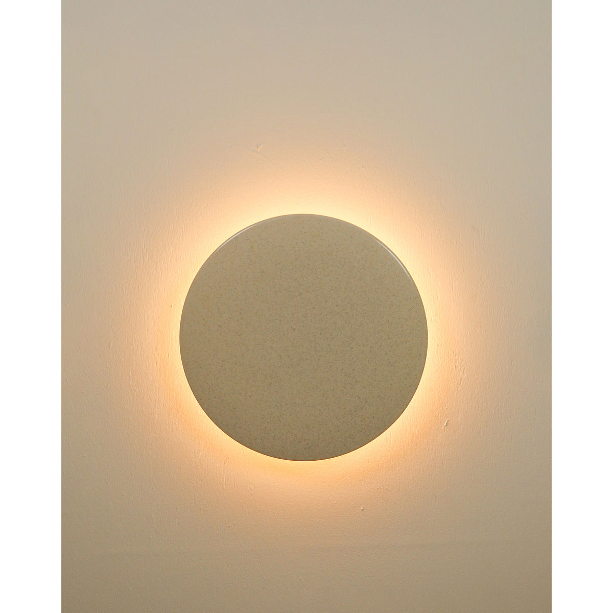 Small Backlit Disc Wall Light, Poppyseed