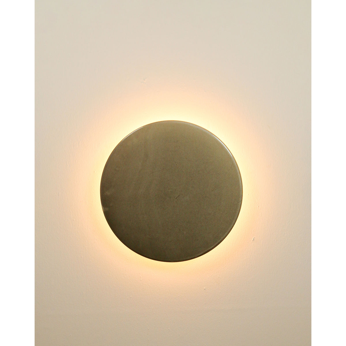 Small Backlit Disc Wall Light, Saltbush
