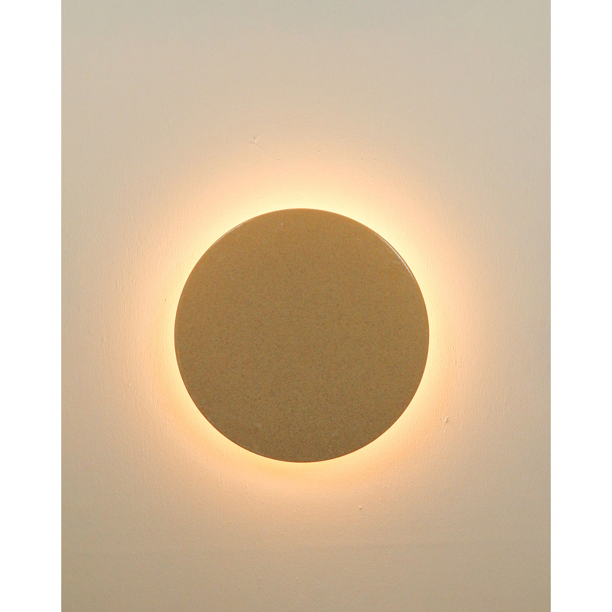 Small Backlit Disc Wall Light, Sand