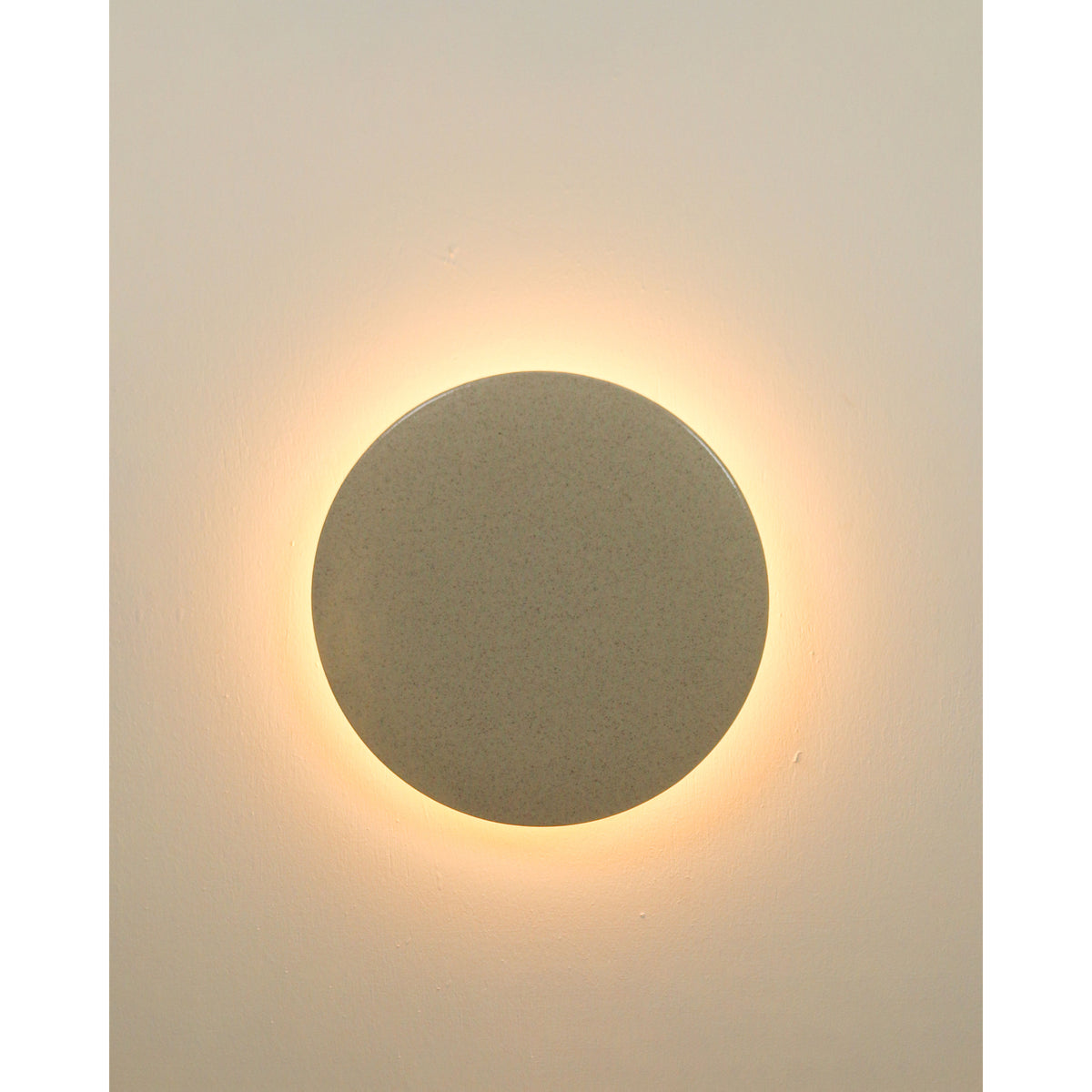 Small Backlit Disc Wall Light, Shale