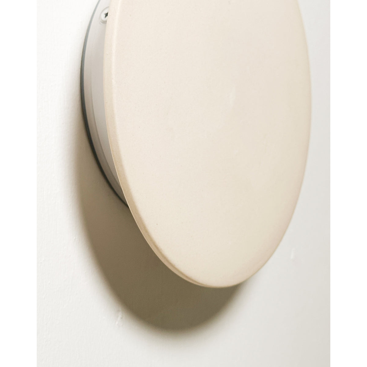 Small Backlit Disc Wall Light, Bone