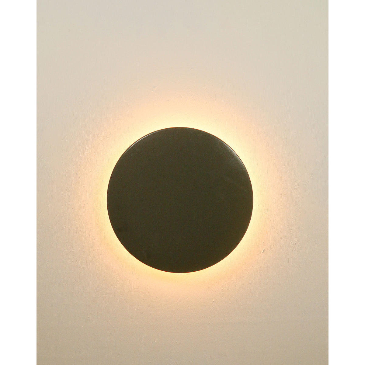 Small Backlit Disc Wall Light, Olive