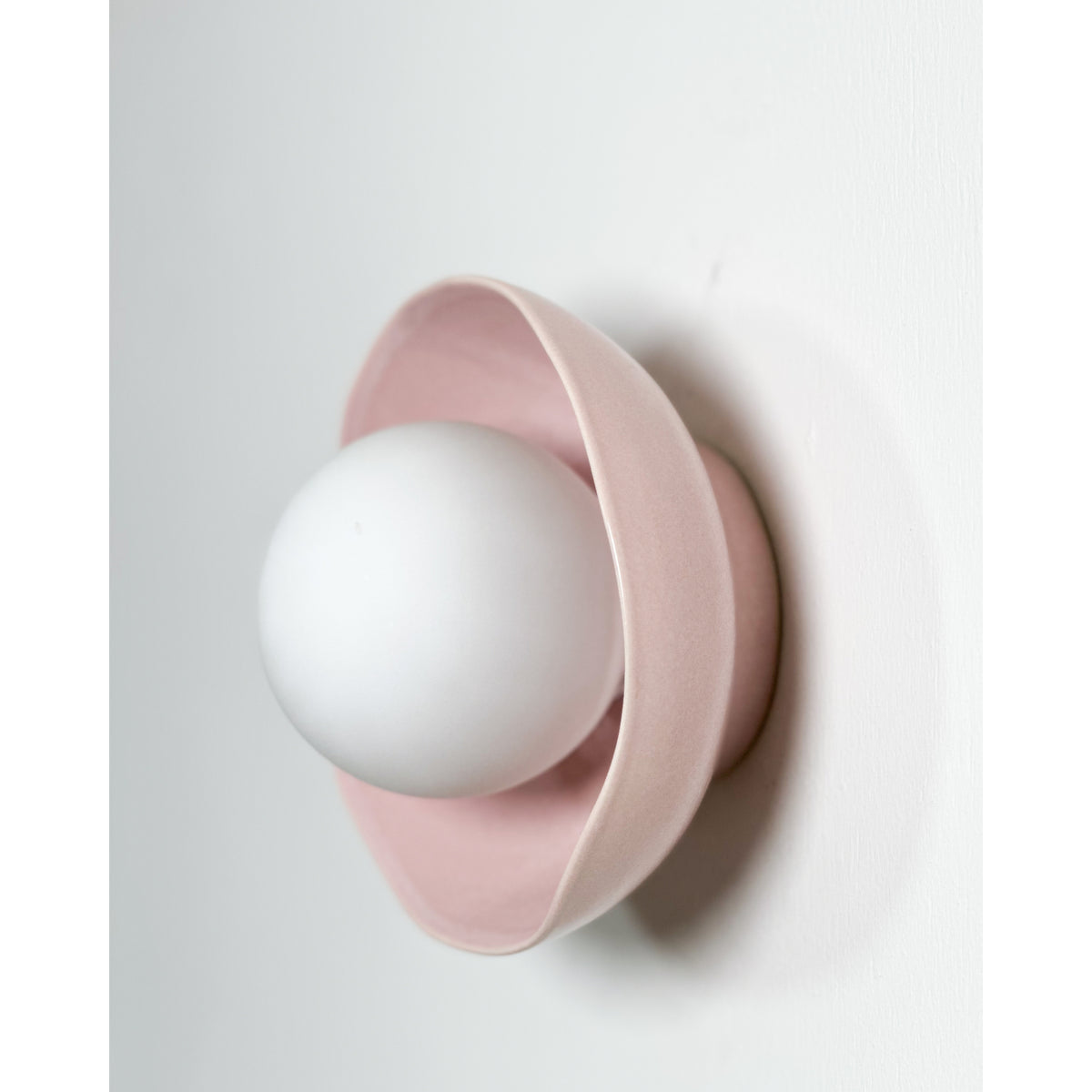 Shell Wall Sconce, Rose Quartz