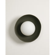 Shell Wall Sconce, Olive