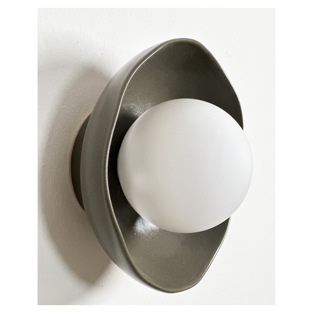 Shell Wall Sconce, Olive