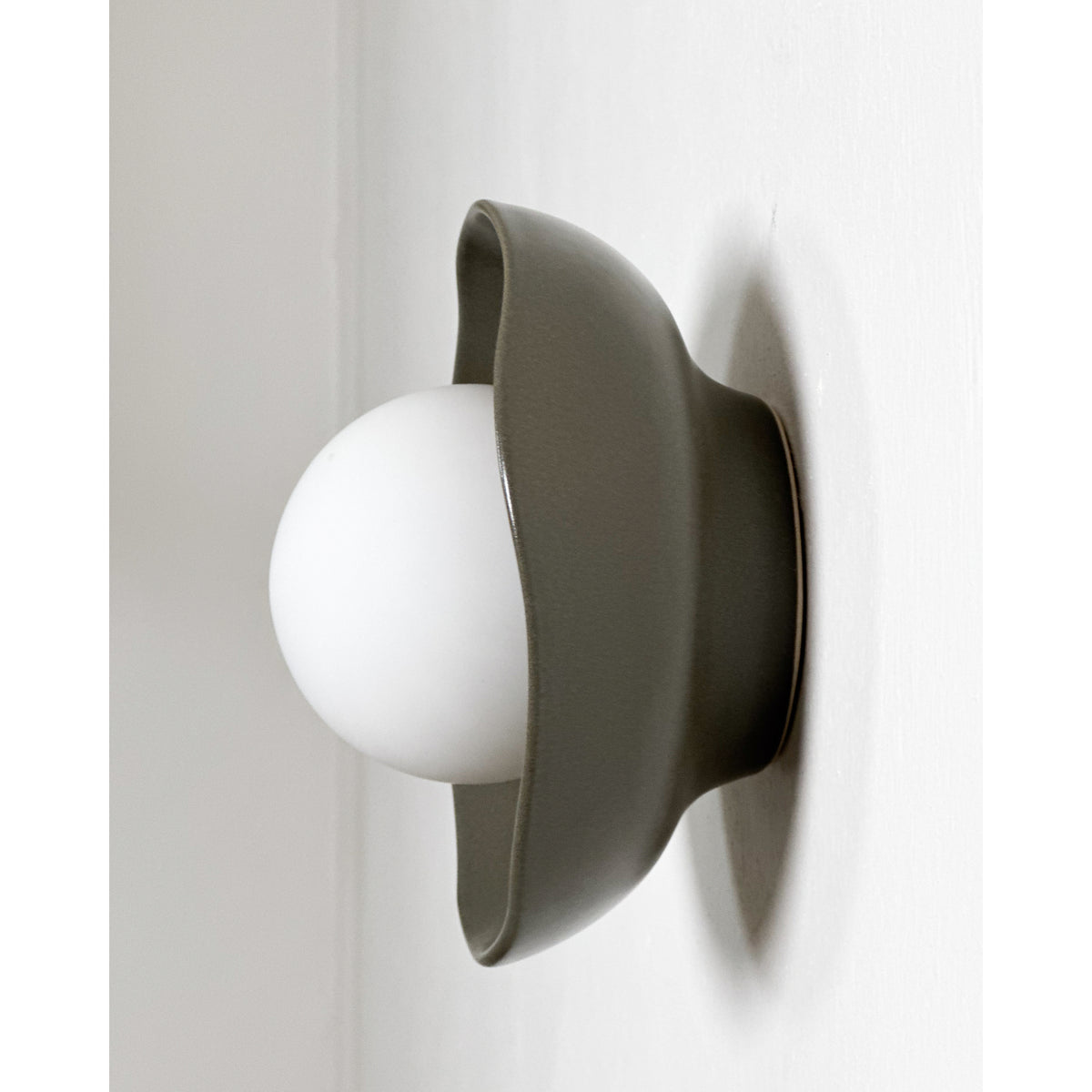 Shell Wall Sconce, Olive