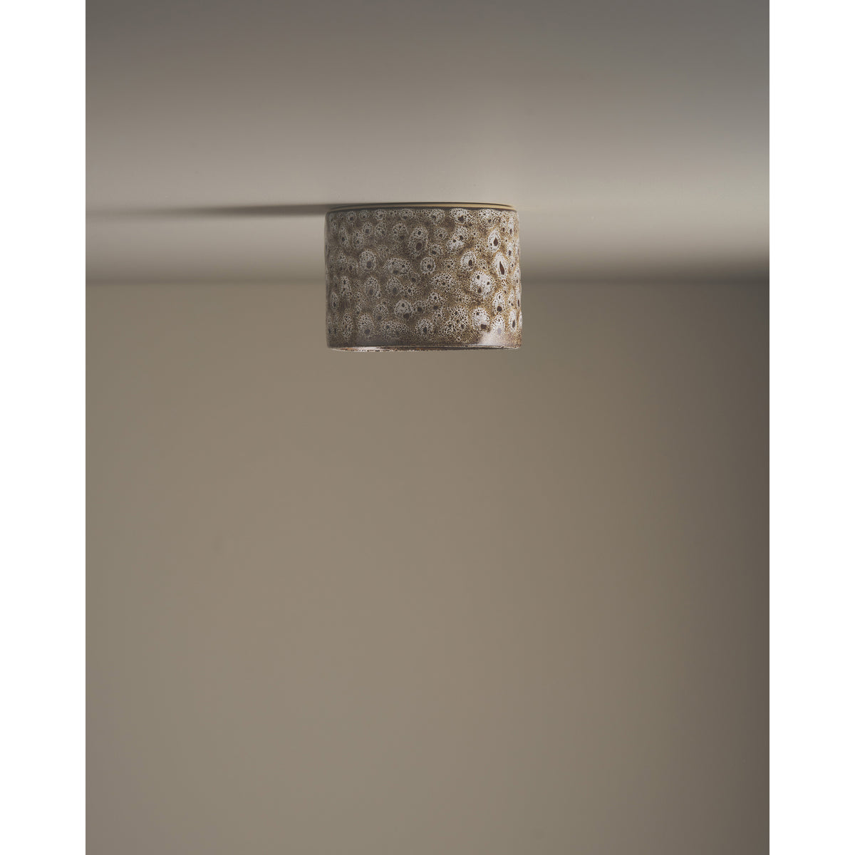 Short Cylinder Ceiling Light, White Ochre