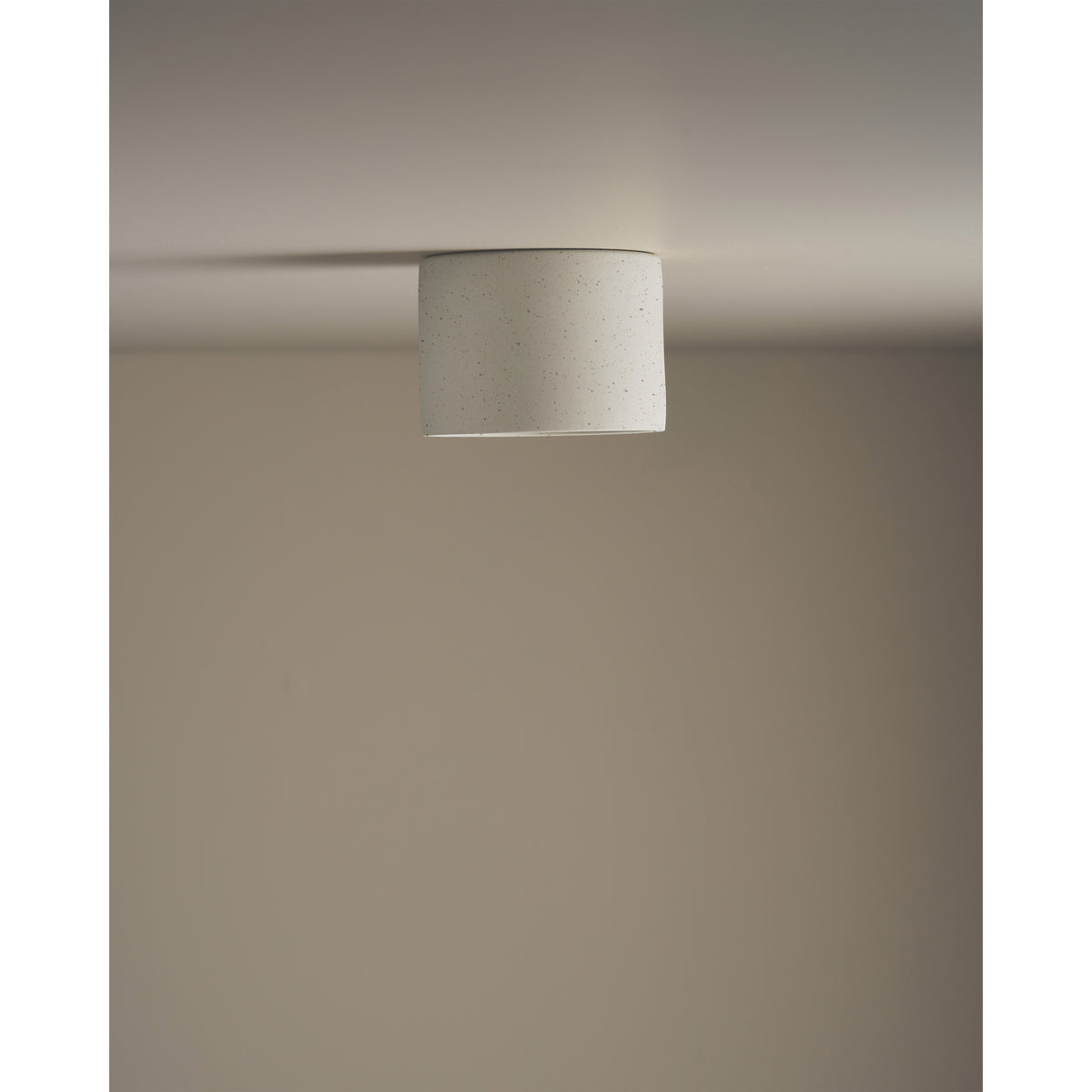Short Cylinder Ceiling Light, Stone
