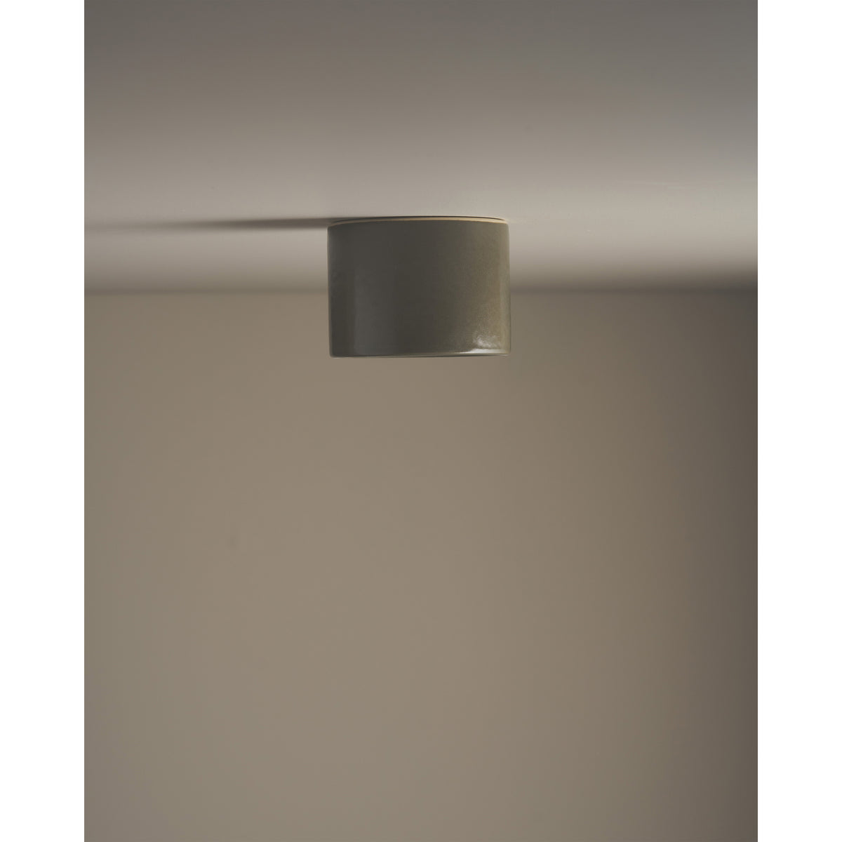 Short Cylinder Ceiling Light, Olive