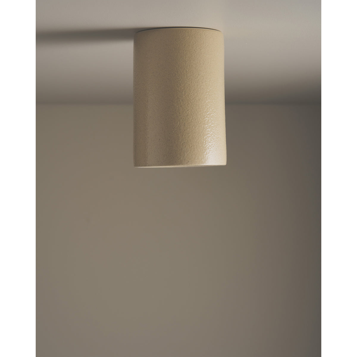 Tall Cylinder Ceiling Light, Sand