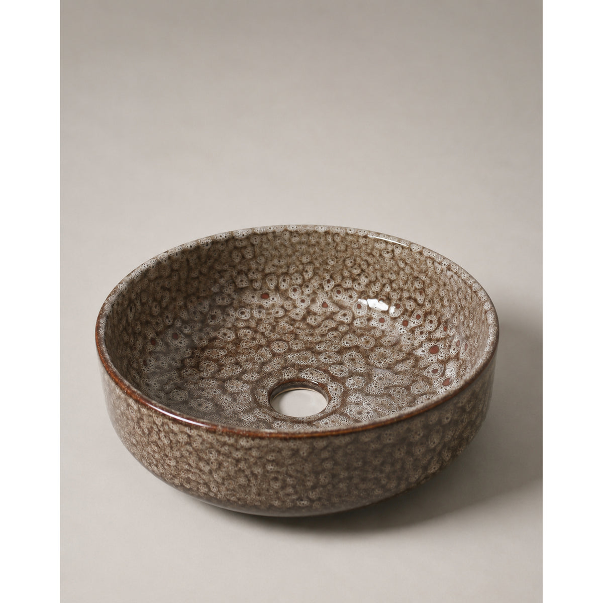 Clay 300 Dish Basin, White Ochre