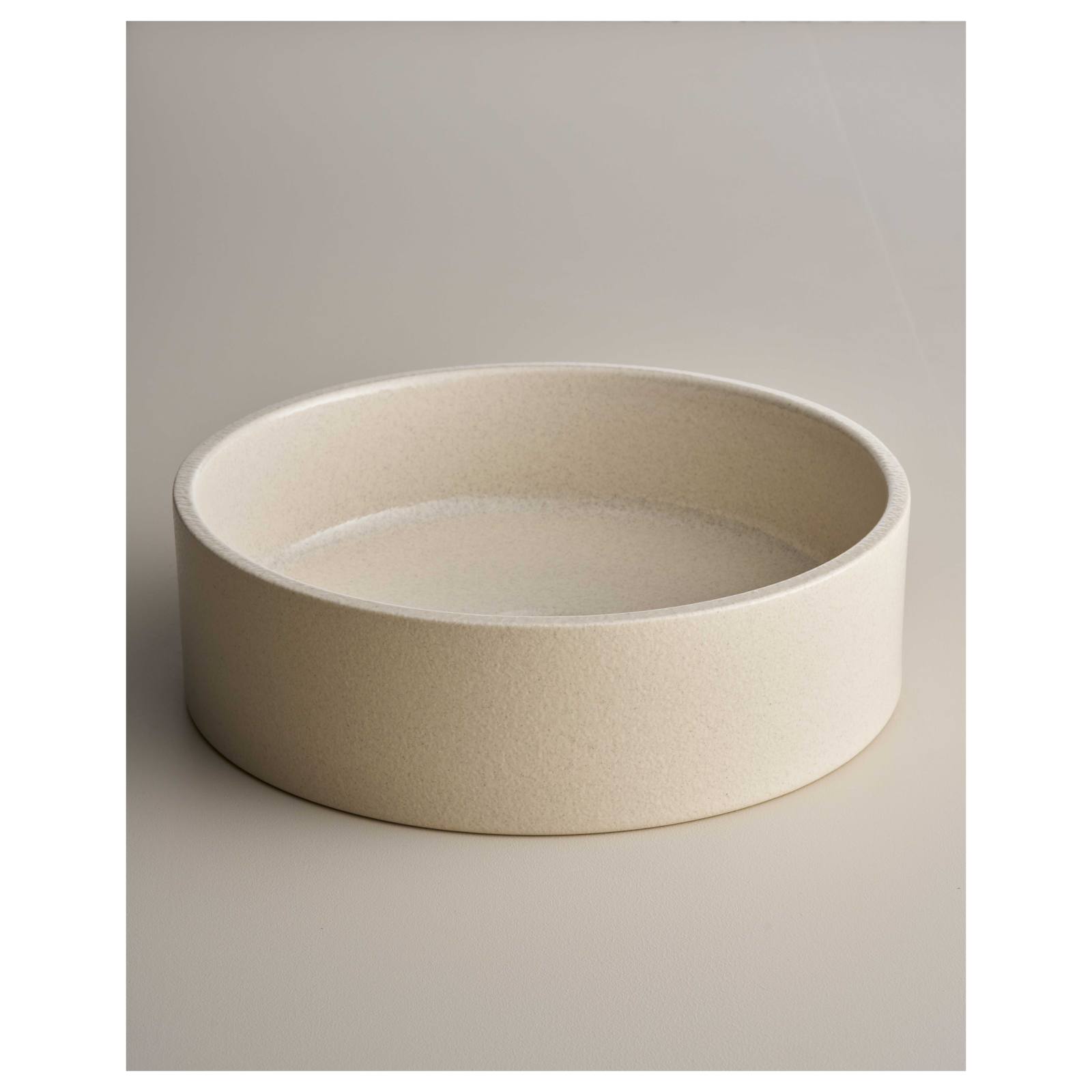 Clay 400 Round Basin, Poppyseed