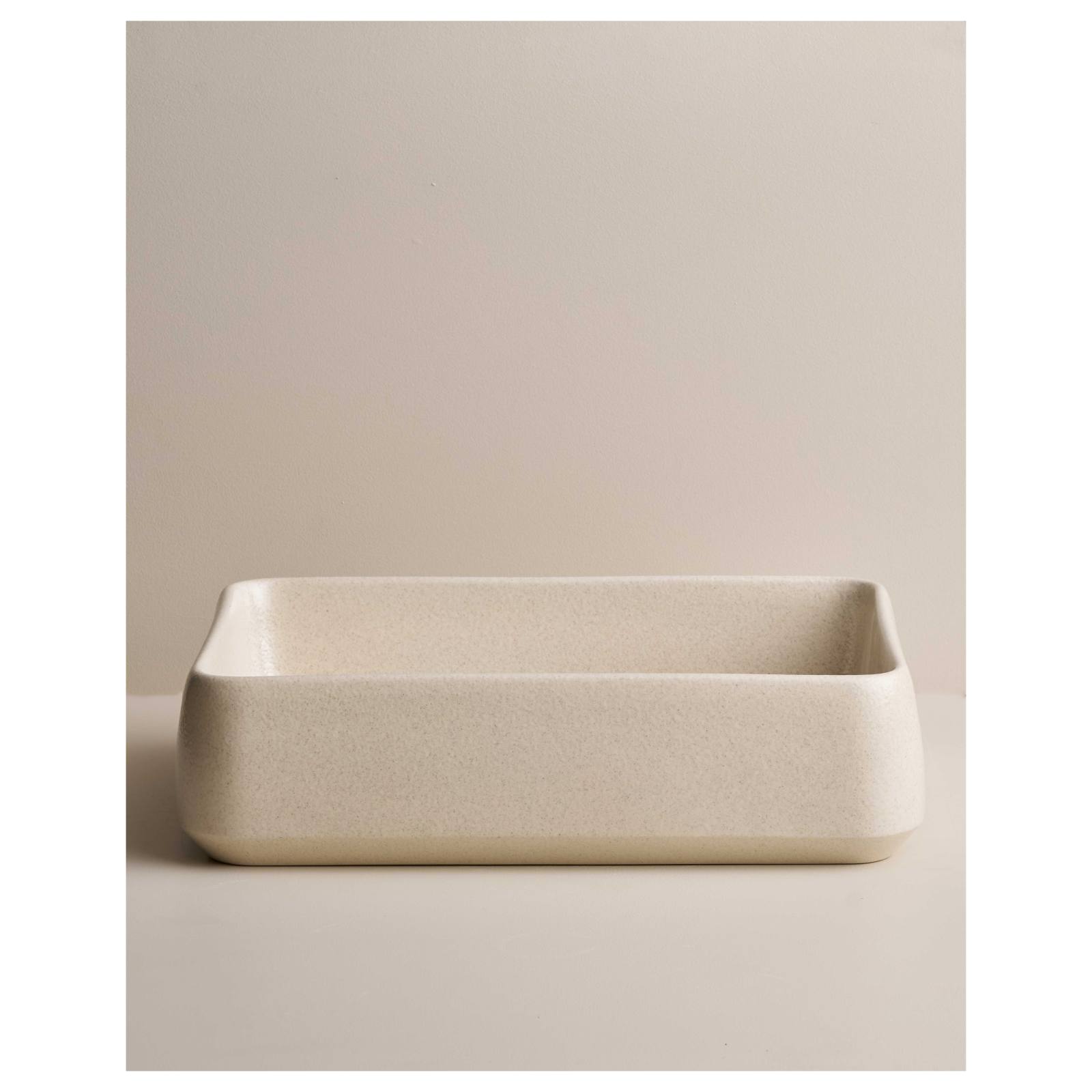 Kiln 515 Rectangular Basin, Poppyseed