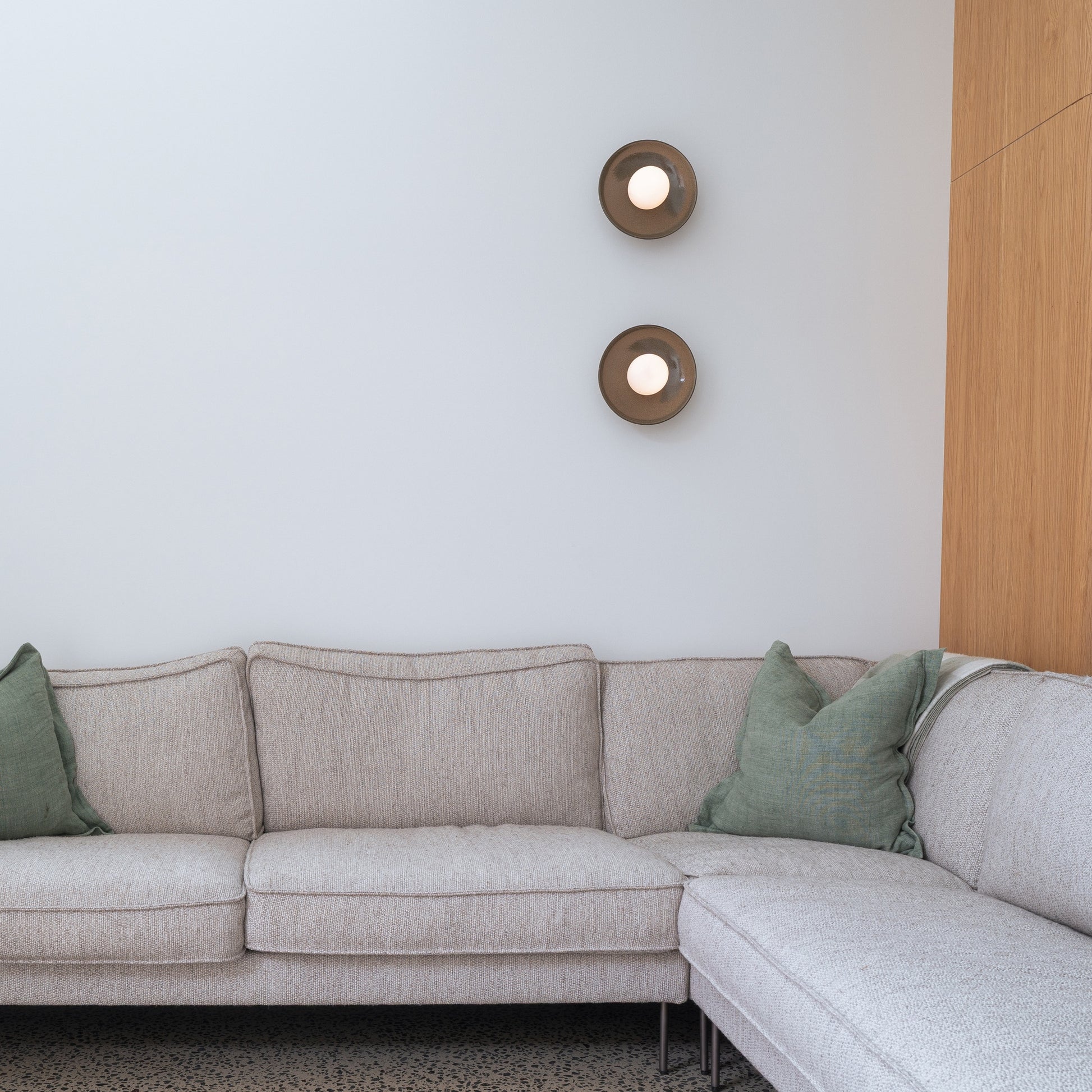 Dish Wall Sconce, Olive