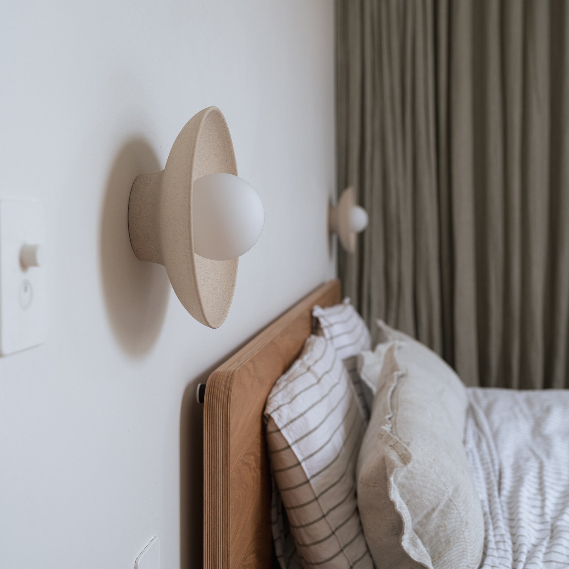 Dish Wall Sconce, Stone