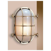 Mornington Bunker Light, Brass & Sandblasted Glass