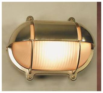 Fremantle Bunker Light, Brass & Sandblasted Glass