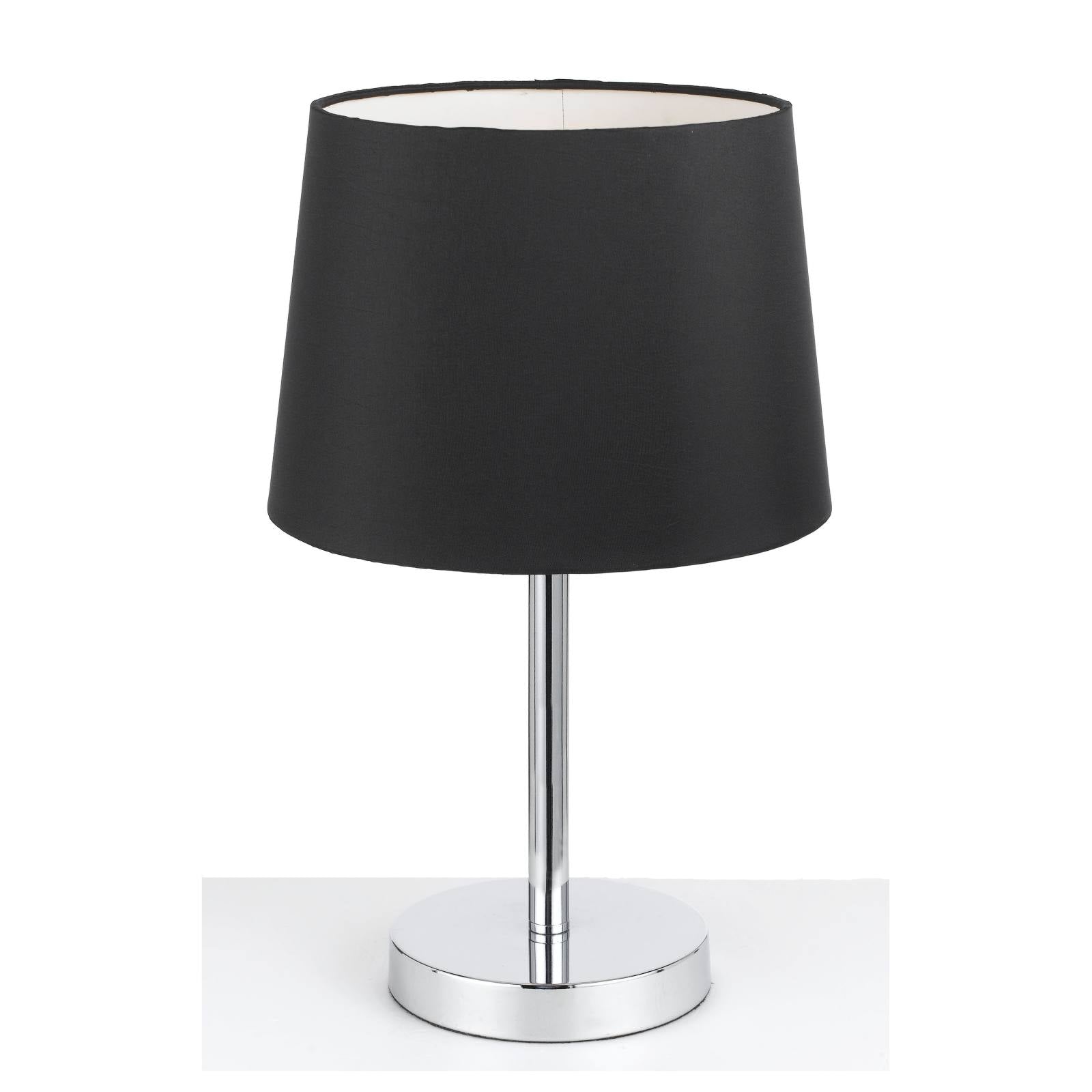 Adam Table Lamp, Black & Chrome