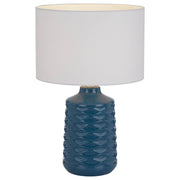 Agra Table Lamp, Glazed Blue & White