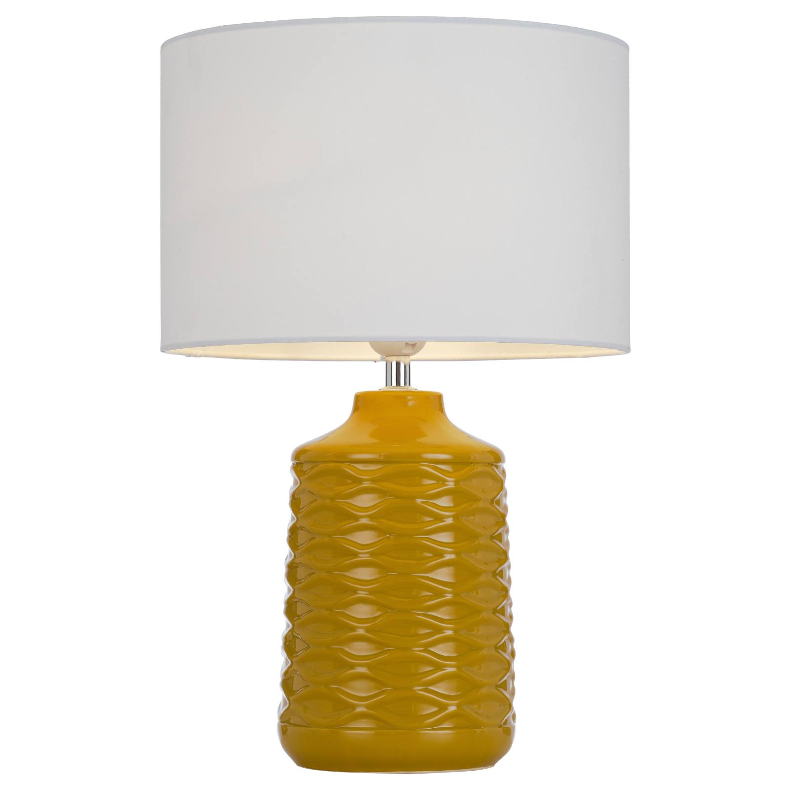 Agra Table Lamp, Glazed Butterscotch & White
