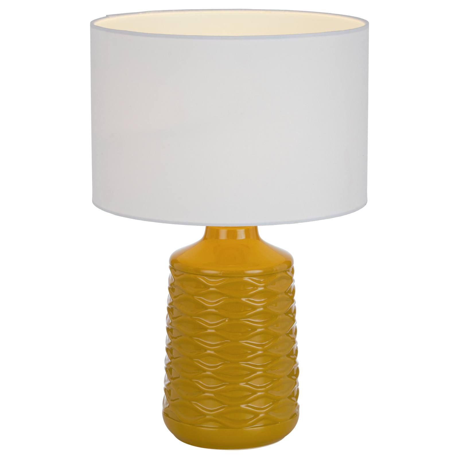 Agra Table Lamp, Glazed Butterscotch & White