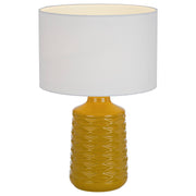 Agra Table Lamp, Glazed Butterscotch & White