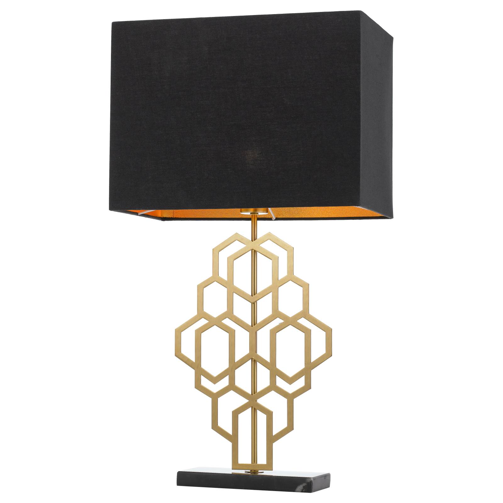 Akron Large Table Lamp, Antique Gold & Black