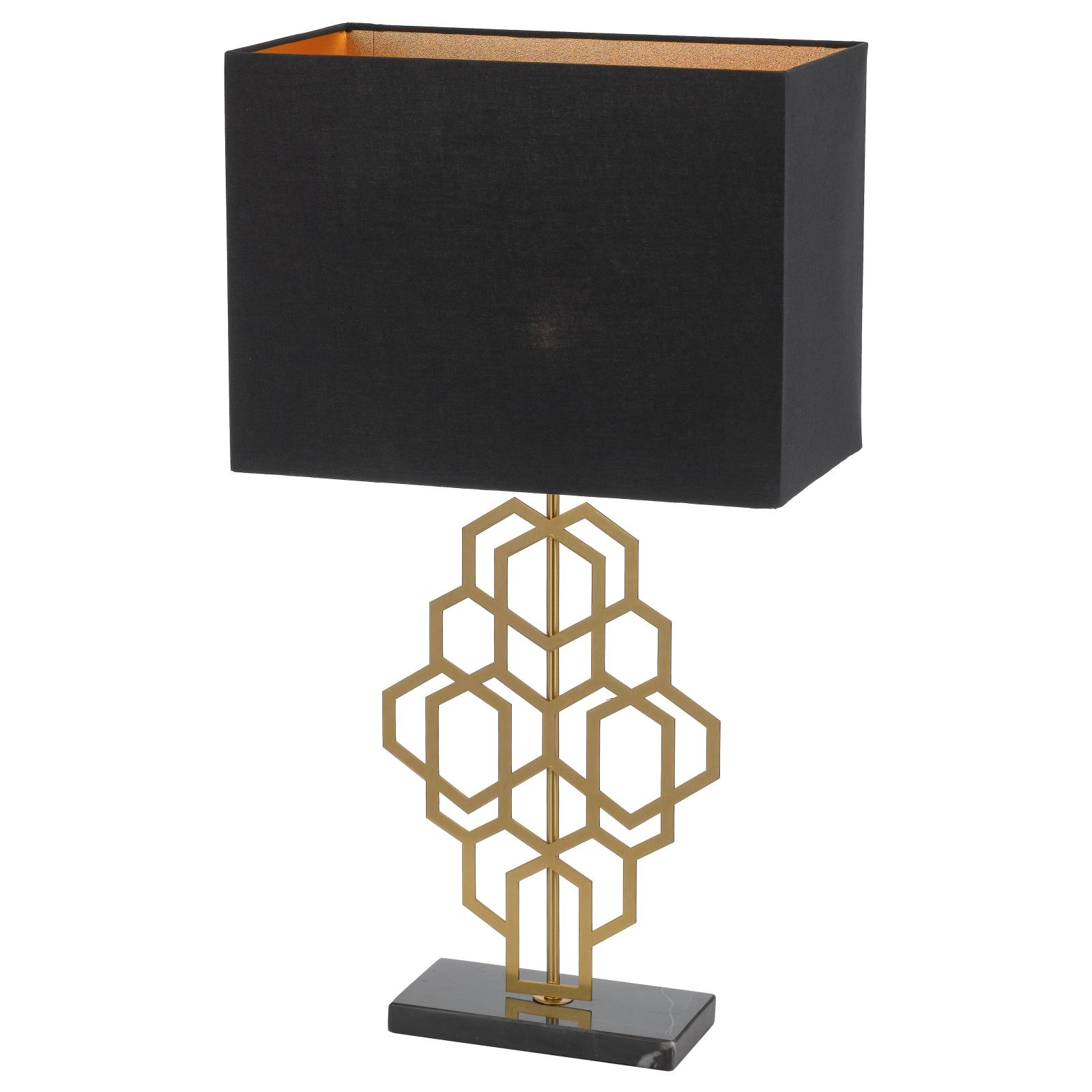 Akron Large Table Lamp, Antique Gold & Black